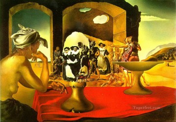 Slave Market with the Disappearing Bust of Voltaire Surrealism Oil Paintings